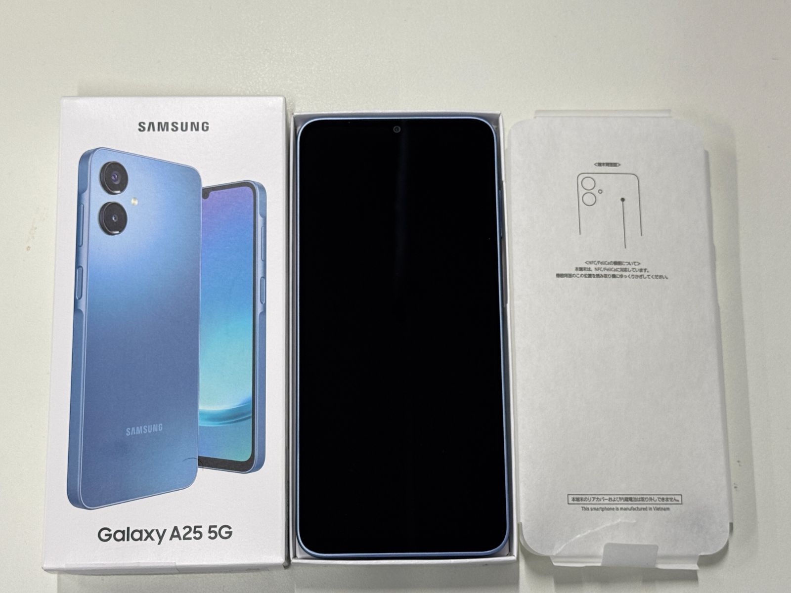 新品・開封済み」訳アリ Galaxy A25 5G SCG33 ブルー 判定〇
