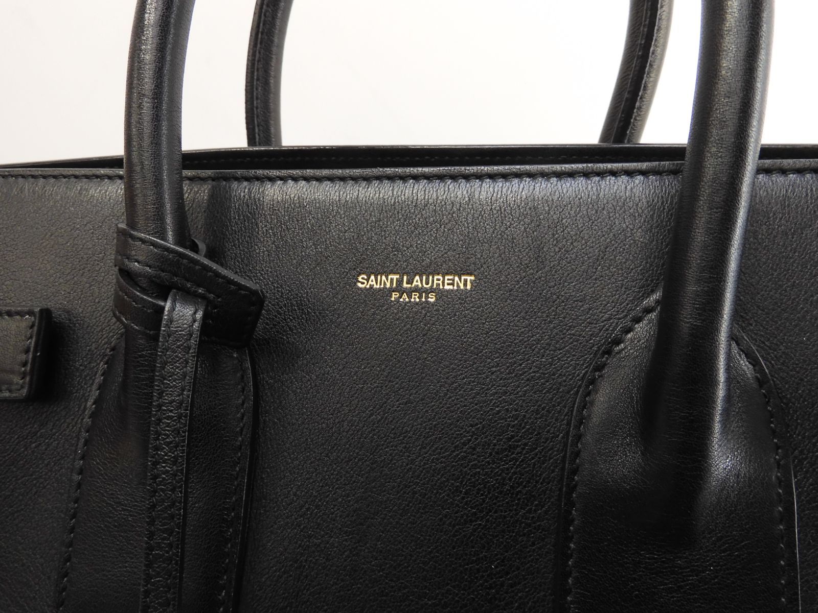 サンローラン サックドジュール YSL レザー黒 トートバッグ