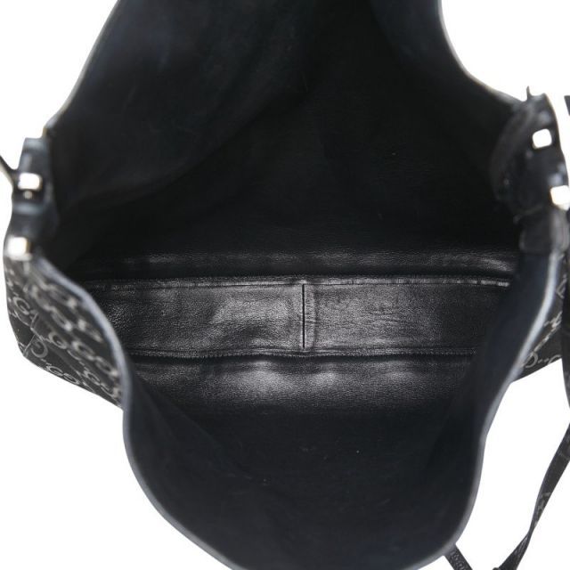 美品 GUCCI 001 3181 GG柄 スエード ワンショルダーバッグ 黒