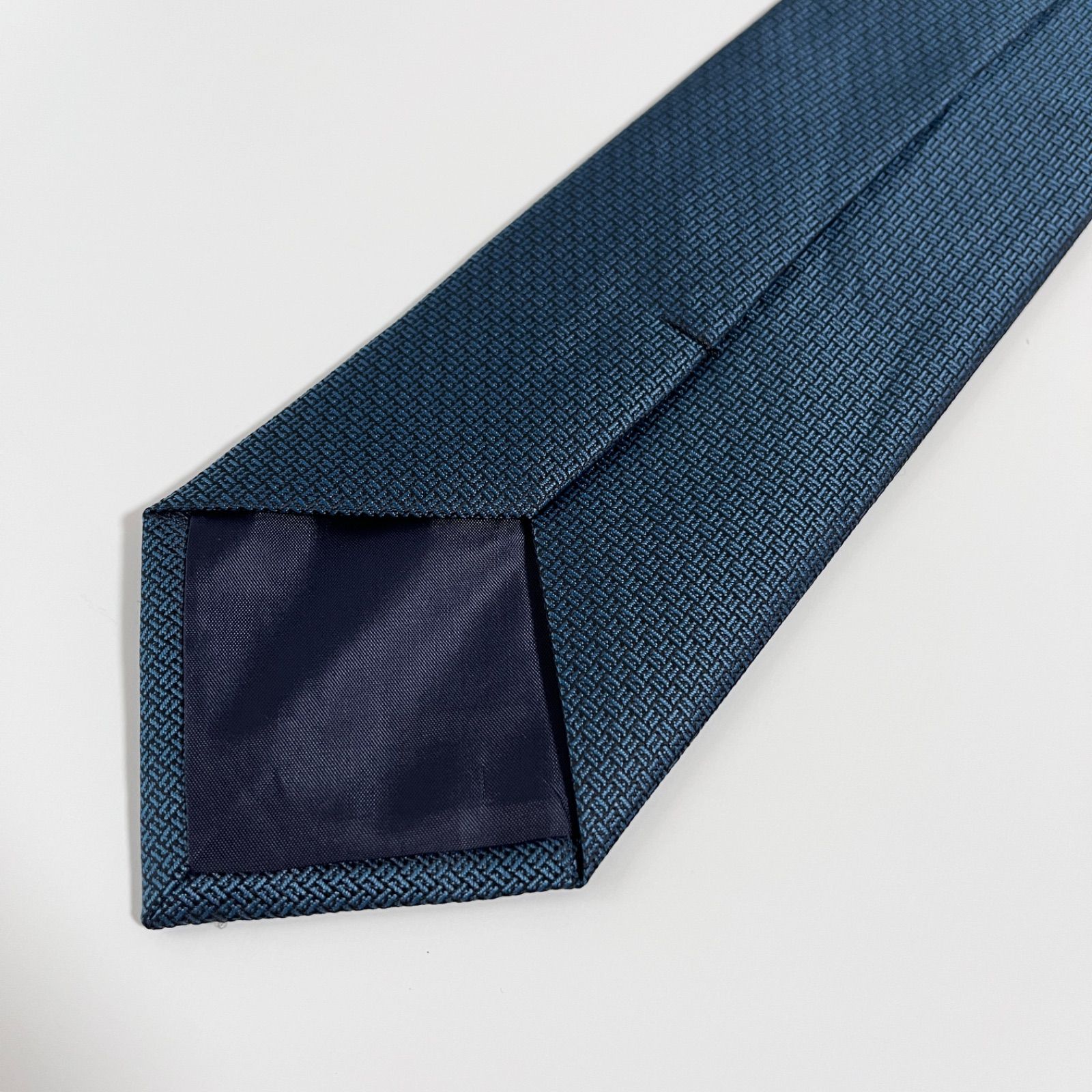 美品 HERMES エルメス ネクタイ シルク100% ダークグリーン系 H