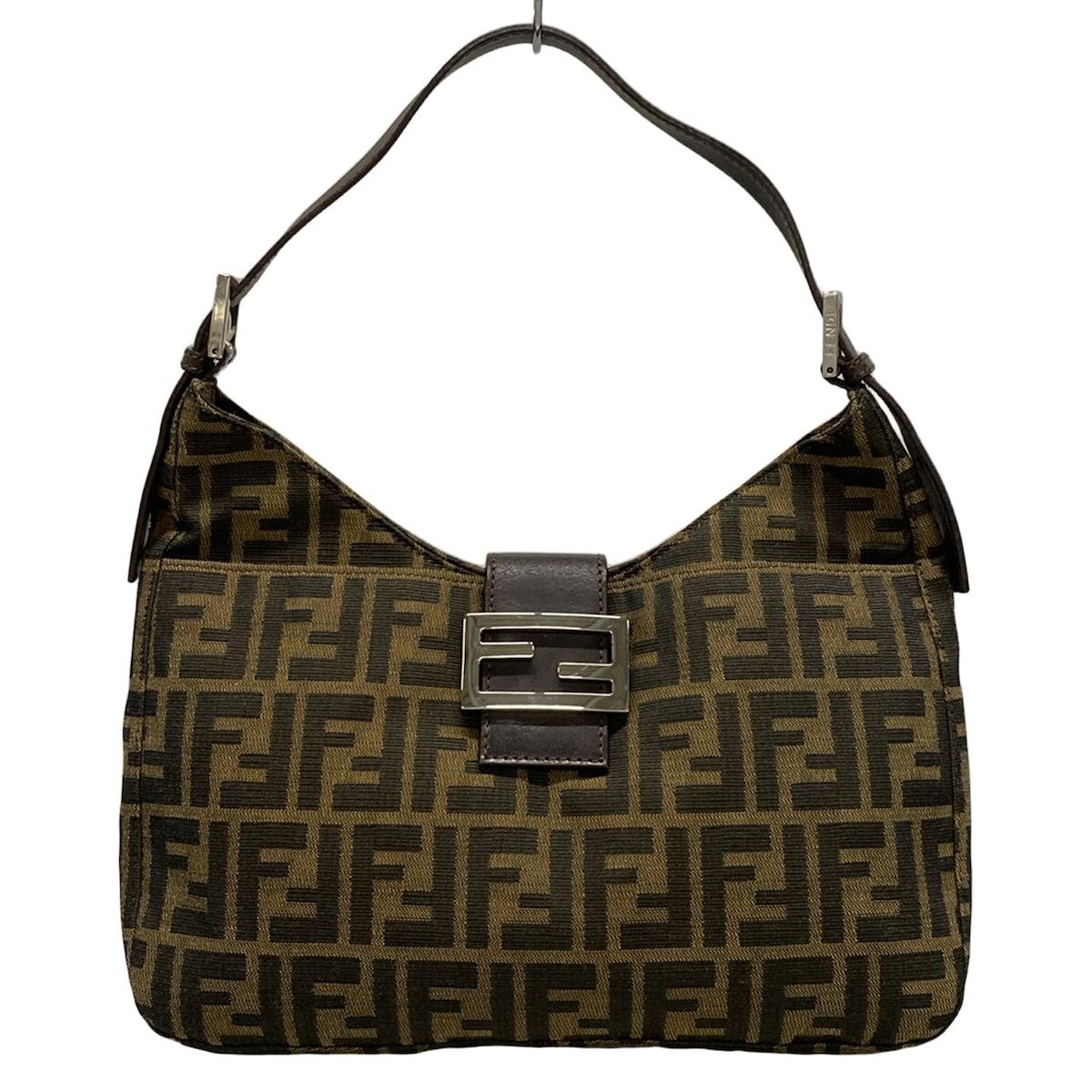 FENDI フェンディ ショルダーバッグ ズッカ柄 26569 ブラウン×ダークブラウン レザー