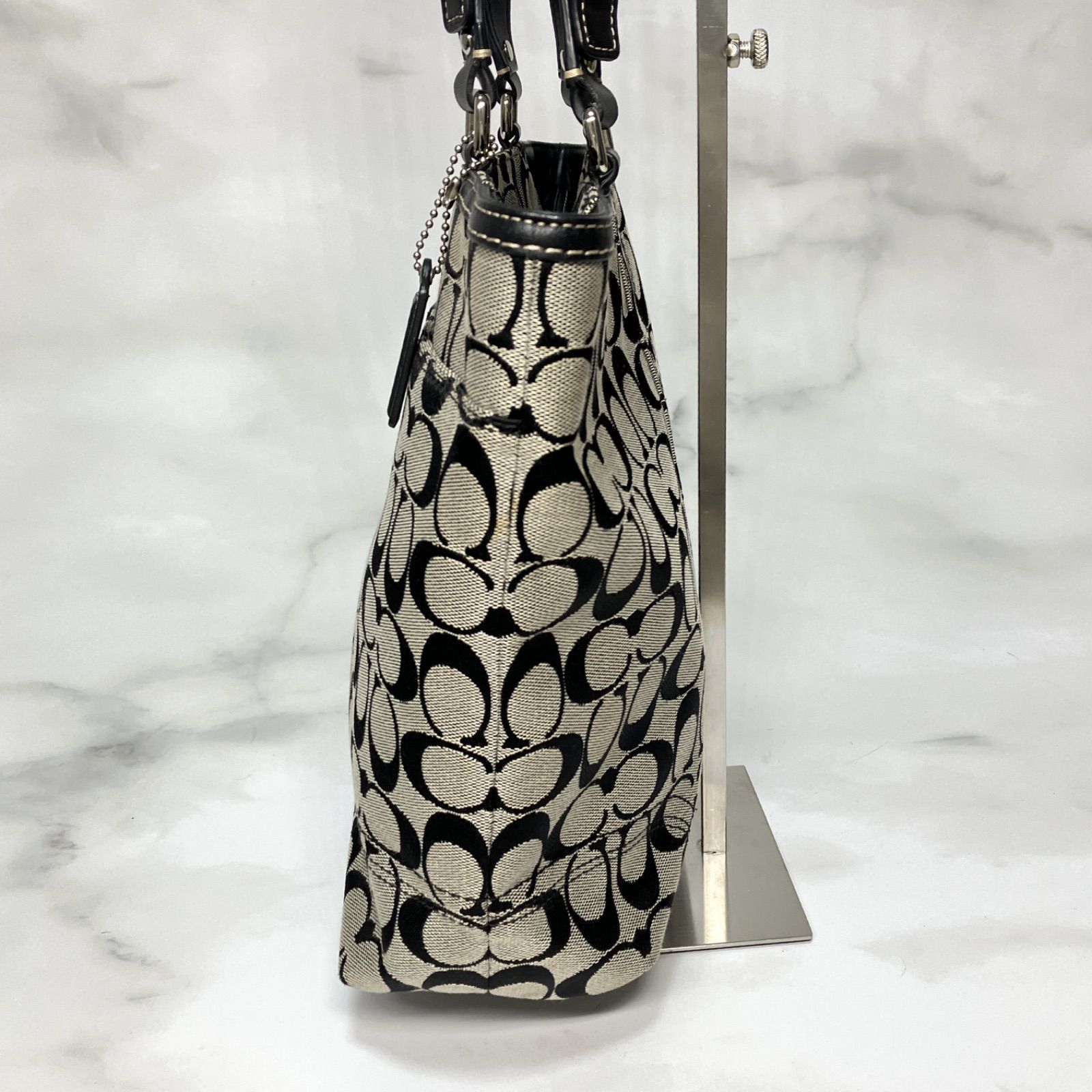 COACH コーチ トートバッグ ハンドバッグ レザー シグネチャー