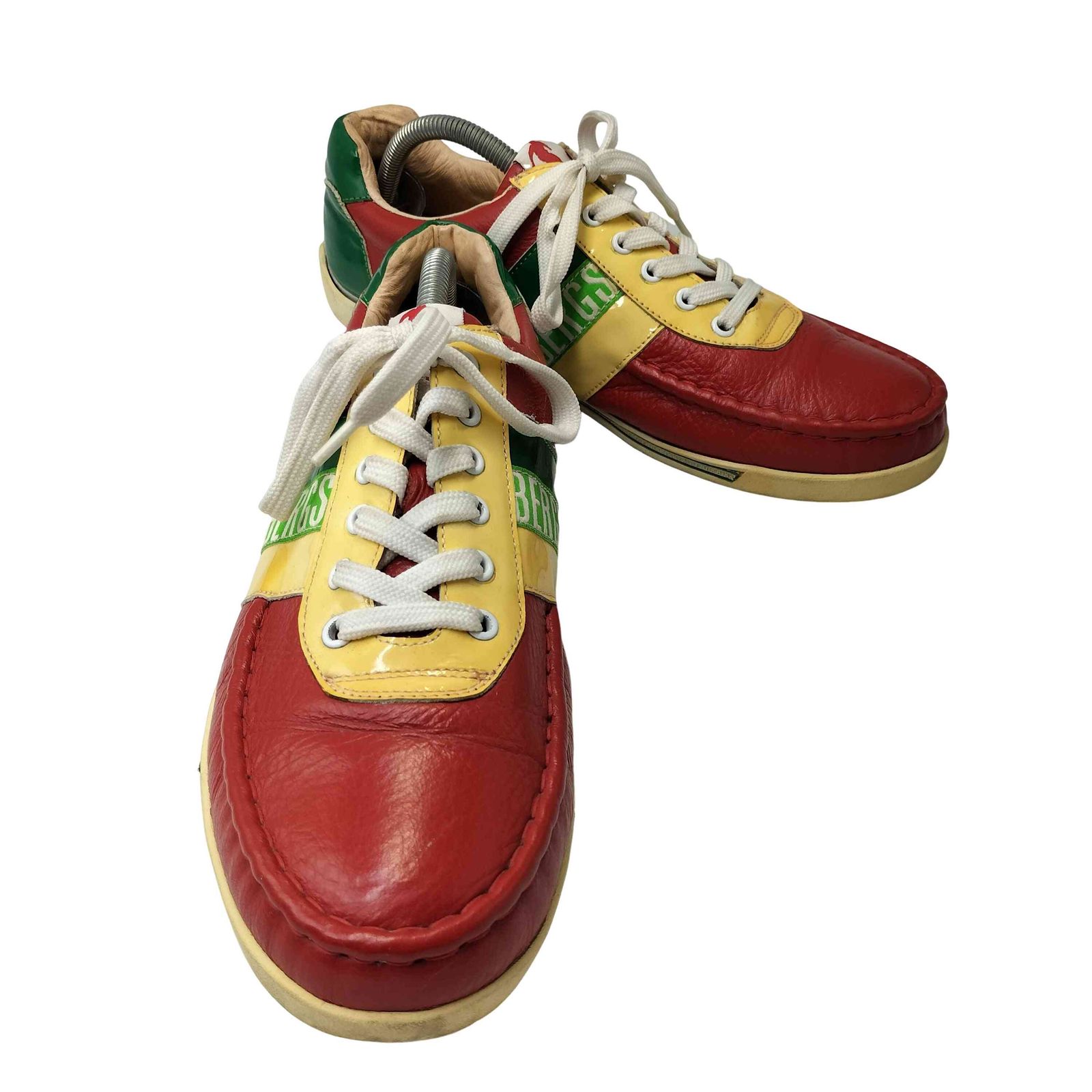 DIRK BIKKEMBERGS(ダークビッケンバーグ) ラスタカラー レザー パテンド 切替 ローカット スニーカー メンズ EUR：43 【中古】【ブランド古着バズストア】 ダークビッケンバーグ DIRK BIKKEMBERGS ラスタカラー レザー パテンド