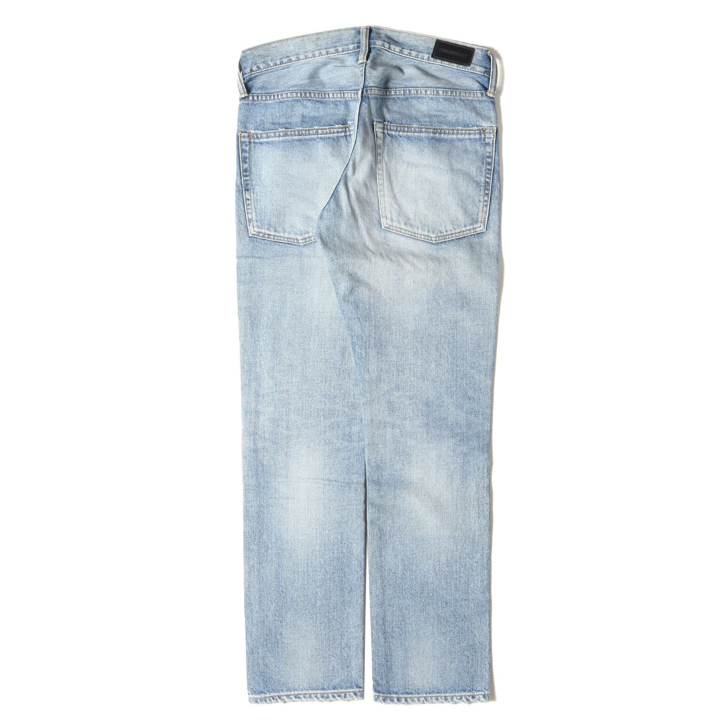 【美品】DESCENDANT ディセンダント ダメージデニム ジーンズ サイズ2 DESCENDANT ディセンダント パンツ サイズ:2 18AW クラッシュ