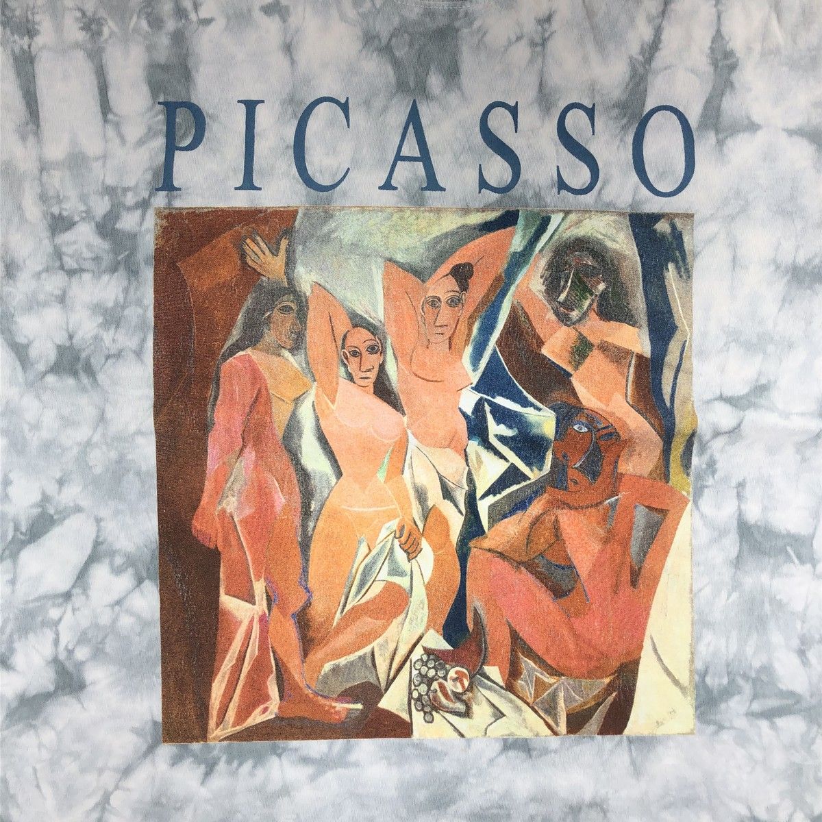 古着 PICASSO ピカソ アヴィニョンの娘たち タイダイ柄 アートTシャツ