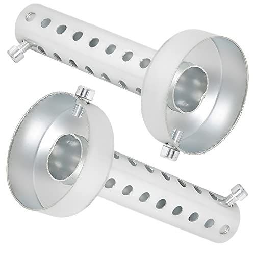 シルバー：口径60 MIMIA バイク マフラー インナー 中蓋付 口径60mm サイレンサー 音量調整 消音器 2本セット パイプ（シルバー：口径60）