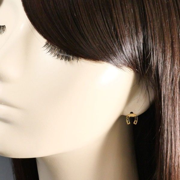 K10YG ピアス pierced earrings 総重量約0.4g - メルカリ