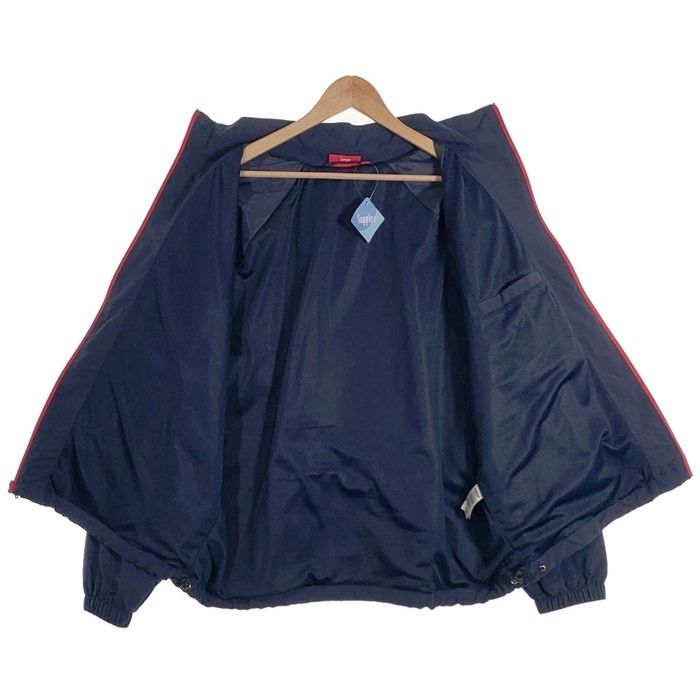 SUPREME コントラストジップジャケット L ネイビー SUPREME シュプリーム Contrast Zip Track Jacket コントラスト