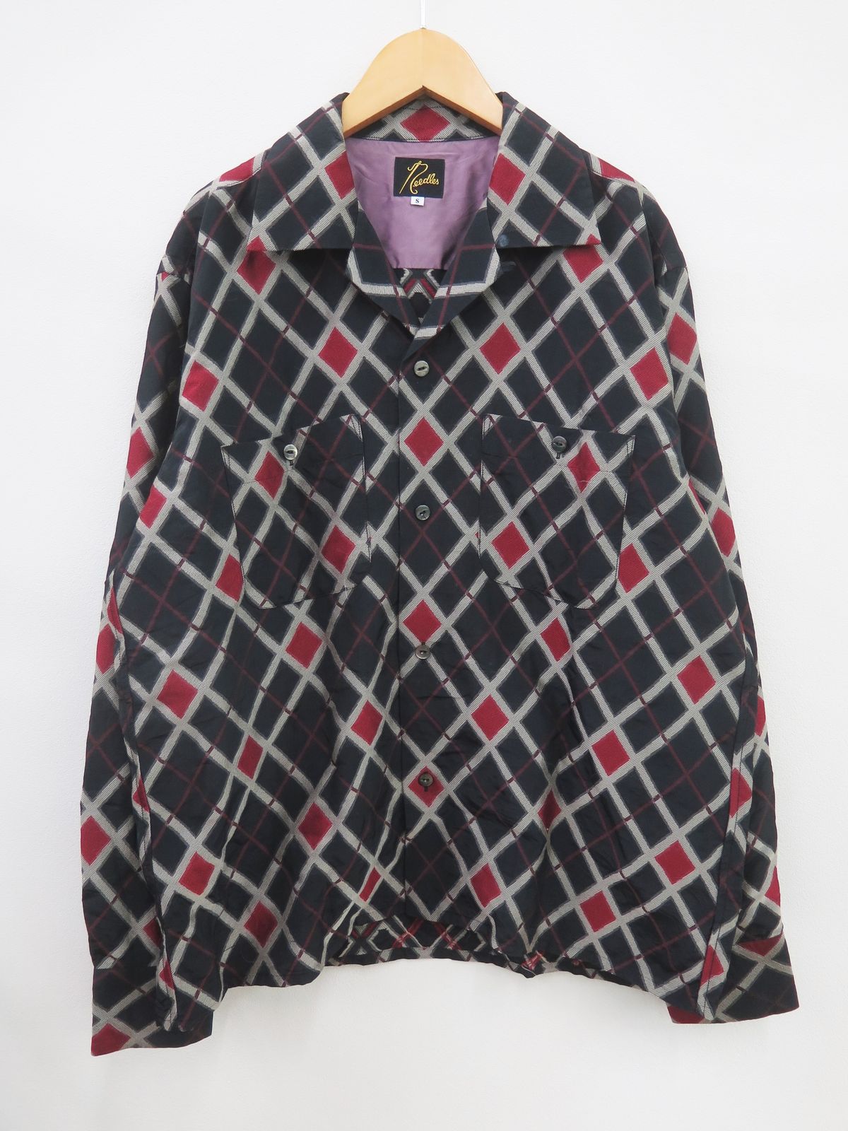 NEEDLES ニードルズ LQ194 22AW ONE-UP SHIRT R/CU/PE ARGYLE JQ 