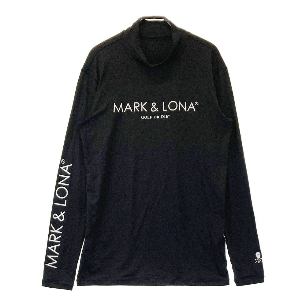 サイズ 48 MARK-LONA マークアンドロナ 長袖モックネックTシャツ ブラック系 240101352951 ゴルフウェア メンズ ストスト