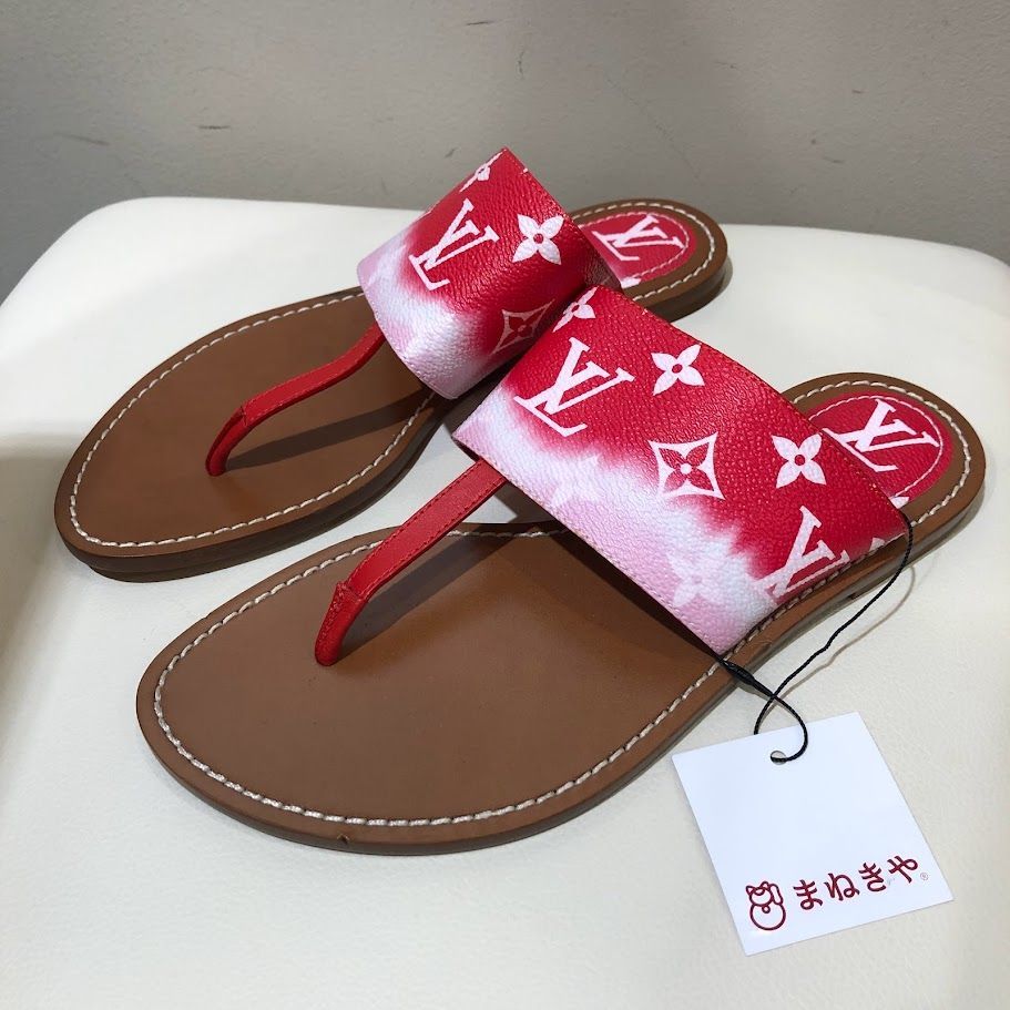 ルイヴィトン サンダル 赤(96037228) - メルカリ