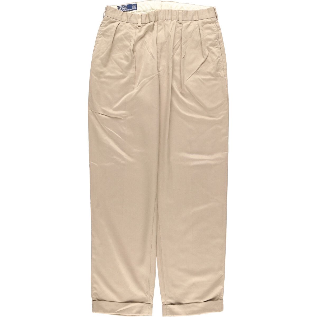 古着 ラルフローレン Ralph Lauren POLO by Ralph Lauren ツータック スラックス ワイドパンツ メンズw33相当|eaa585444
