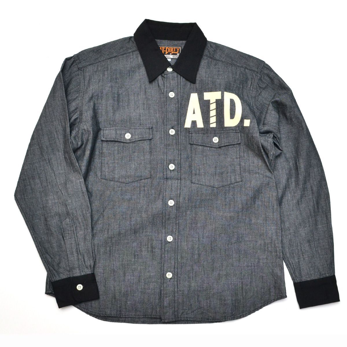 AT-DIRTY アットダーティ ワークシャツ ATD WORK L/S SHIRT 長袖 AT-DIRTY アットダーティ ワークシャツ ATD WORK L/S SHIRT 長袖
