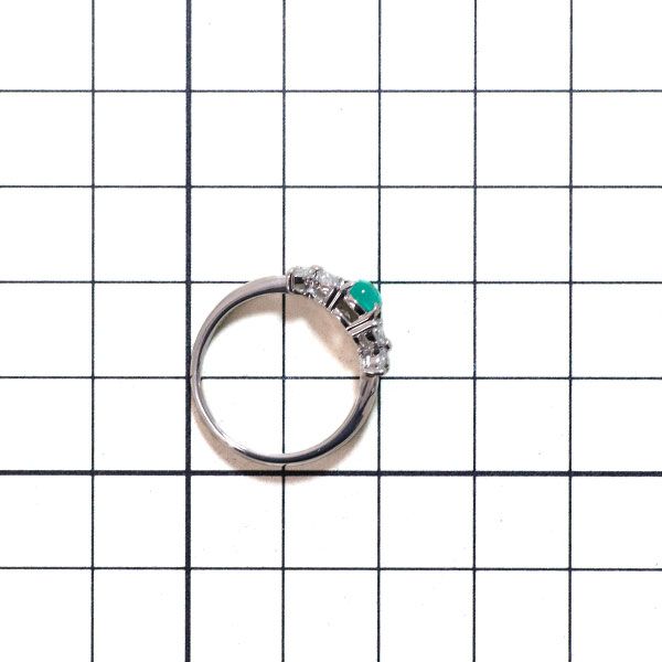 Pt900 エメラルドキャッツアイ ダイヤモンド リング 0.454ct Pt900 エメラルドキャッツアイ ダイヤモンド リング 0.454ct