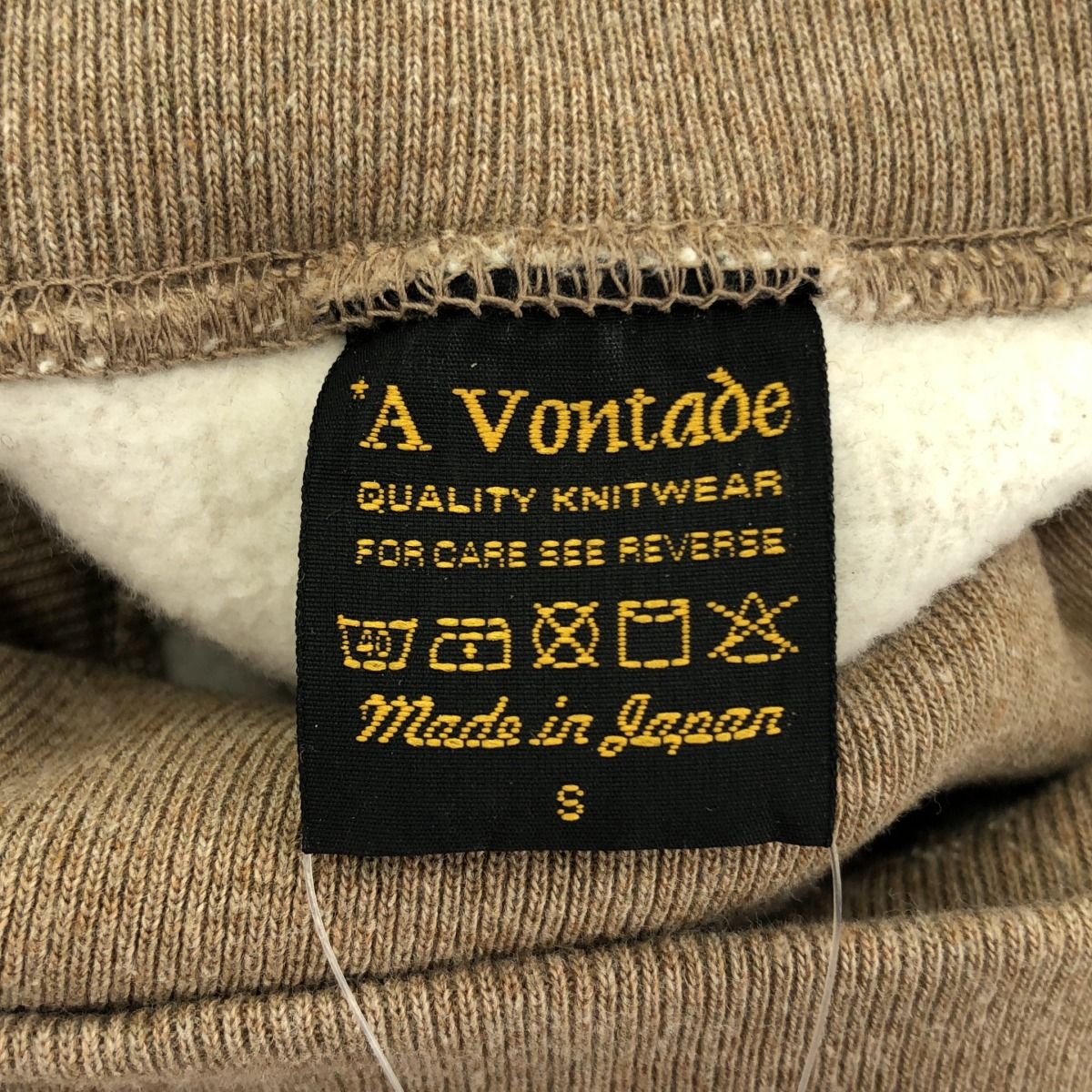 A VONTADE ア ボンタージ タートルネックスウェットプルオーバー 
