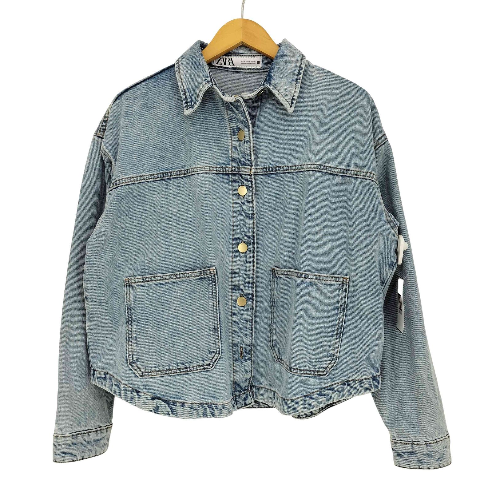 ザラ ZARA オーバーサイズ コットン デニムジャケット レディース 