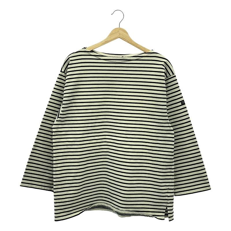 OUTIL / ウティ | tricot nay / ボーダー バスクシャツ カットソー | 1 | ECRU-INDIGO | メンズ