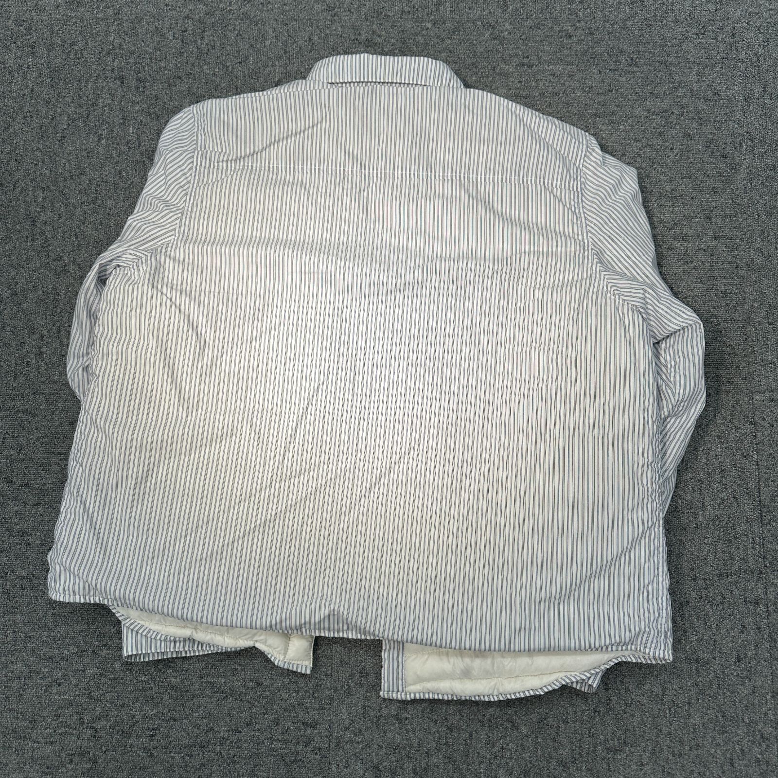 新品クロムハーツ LOOSE ENDS DOWN ストライプ シャツ 中綿 XL - メルカリ