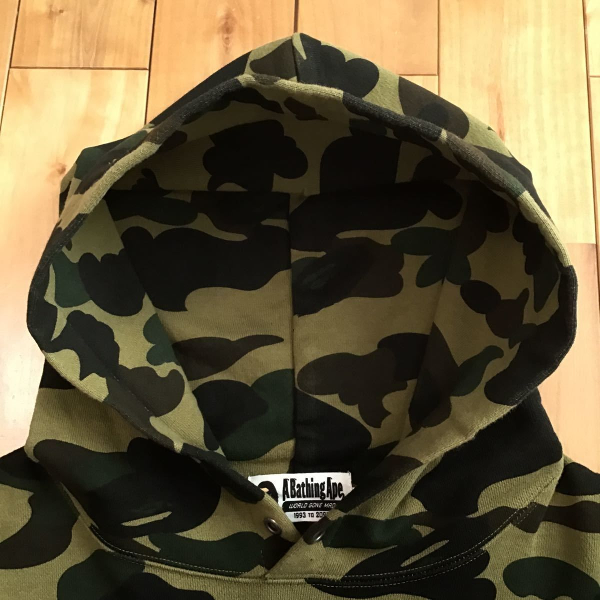 カレッジロゴ 1st camo green プルオーバー パーカー Mサイズ a 