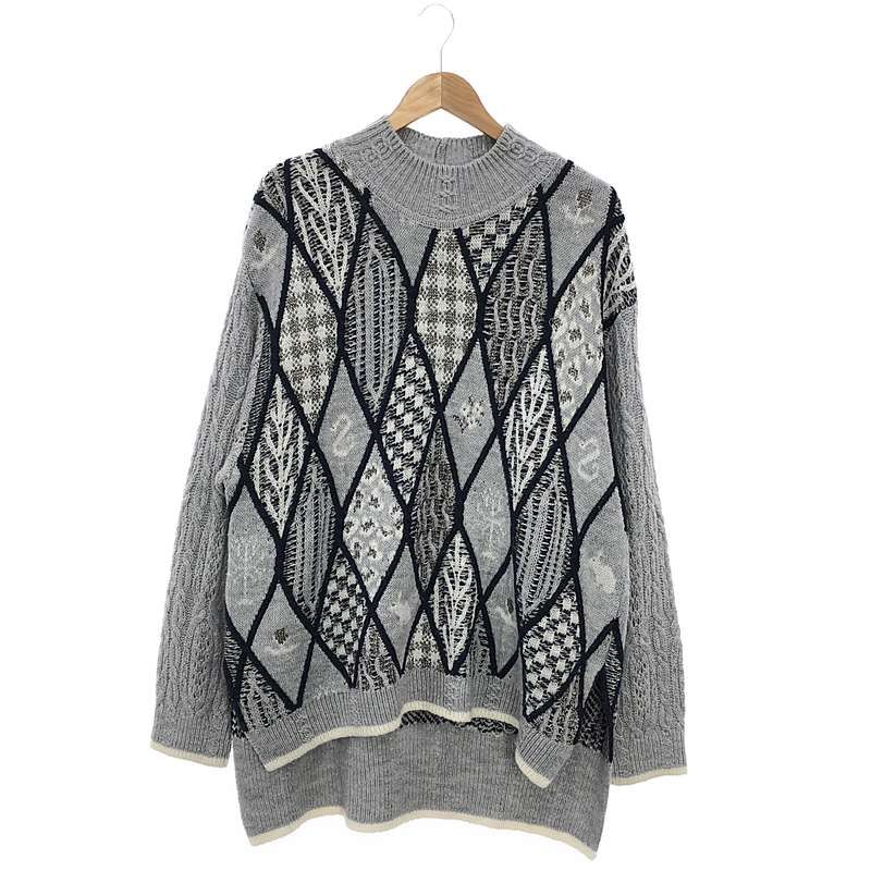 rurumu: / 縷縷夢兎るるむう | sacredness garden mix pattern knit pullover ニット | F |  アイスグレー | レディース - メルカリ