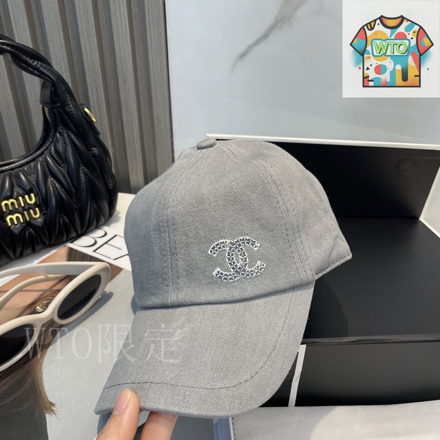 ⭐️CHANELデニムハット(未使用品)⭐️ 今日特価】CHANEL 新 デニムブルー レトロ バケットハット