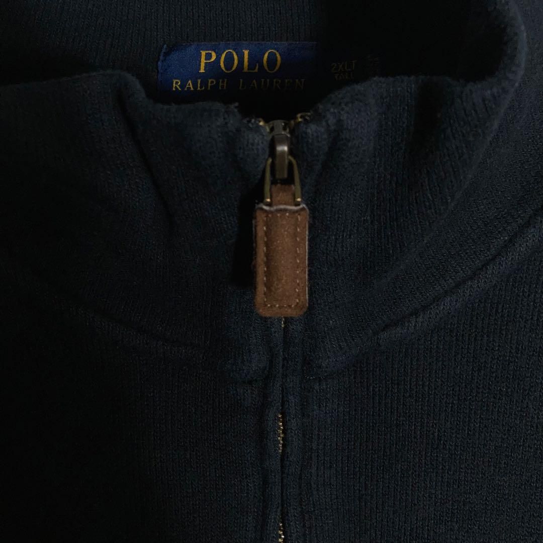 Ralph Lauren ハーフジップ　ブラック　刺繍ロゴ　XL 極美品 RALPH LAUREN ハーフジップスウェット 刺繍ロゴ 黒 L - メルカリ