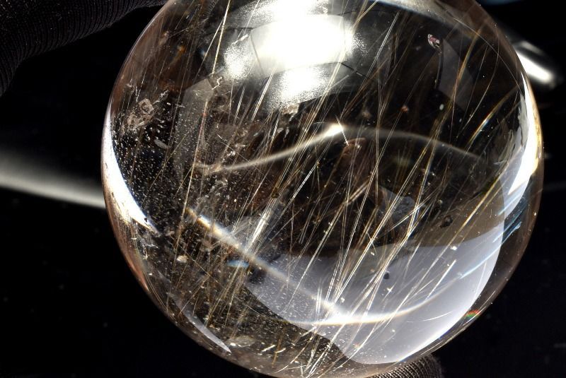 迫力サイズ シルバールチルクォーツ 56mm 丸玉 台座付き 原石 パワーストーン 天然石 _CG6665 宅急便 NEXPOTALLINN_EU