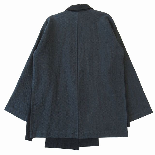 コムデギャルソン COMME des GARCONS 切替 テーラード ジャケット ブレザー 短冊 アシンメトリー シングル 背抜き ボタンレス ヴィンテージ ビンテージ アーカイブ GJ-080040 黒 ブラック レディース