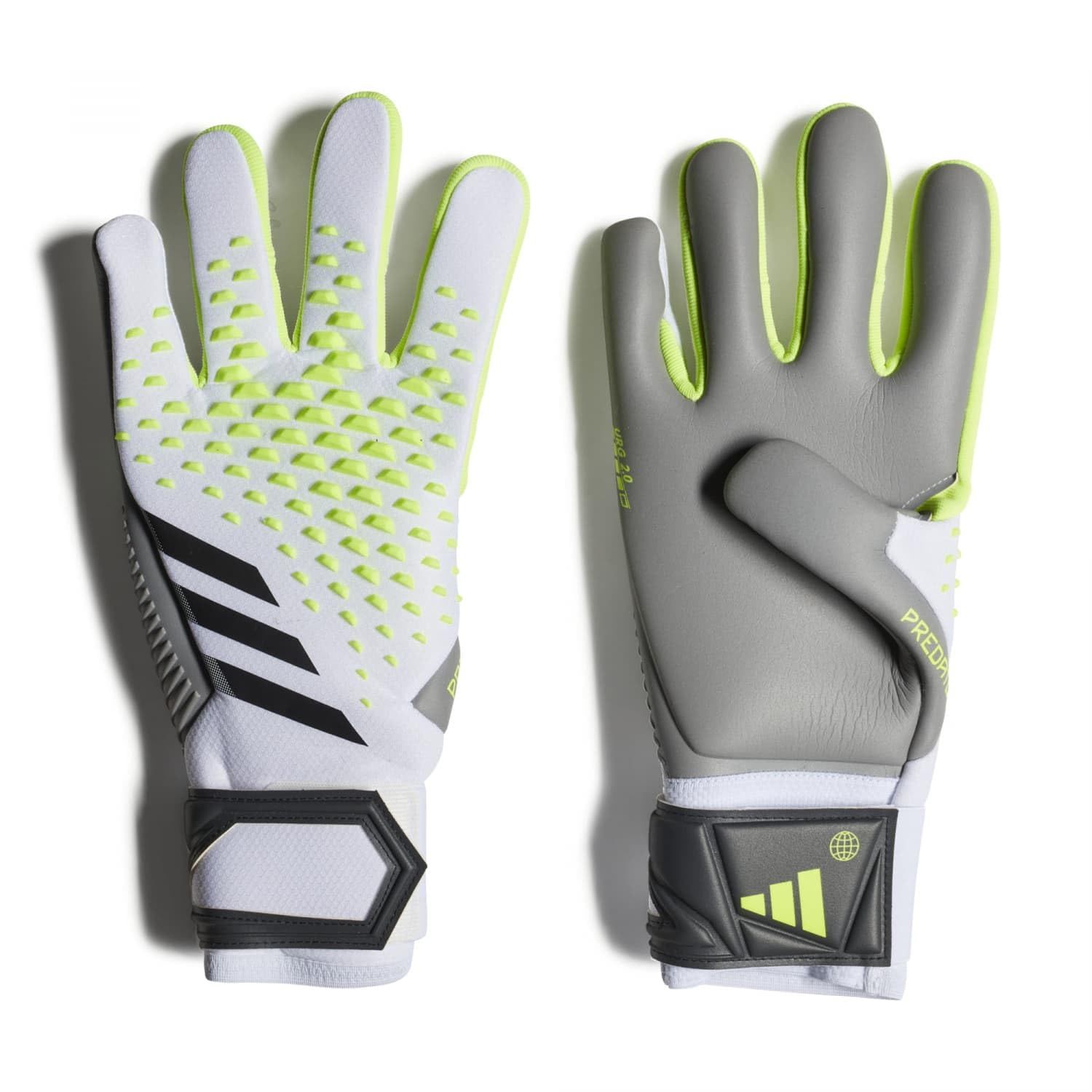 [adidas] ユニセックス プレデター GKグローブ COM IA0881 ホワイト/ルシッドレモン キーパーグローブ [ホワイト/ルシッドレモン] [9]