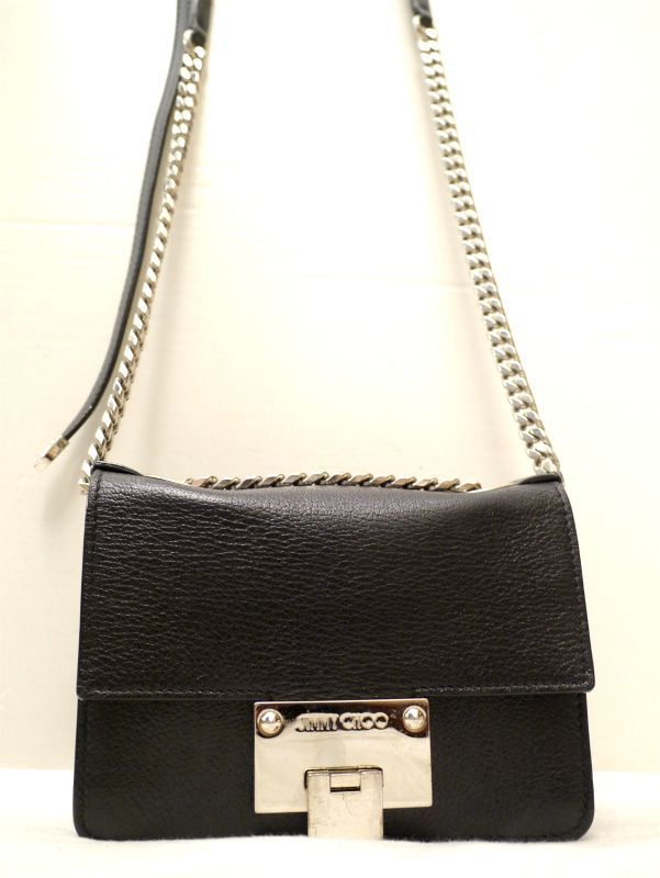 美品☆JIMMY CHOO ジミーチュウ REBEL レザー ショルダーバッグ 