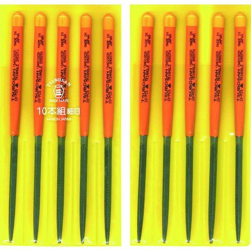 ツボサン 組ヤスリ １０本組 三角 細目