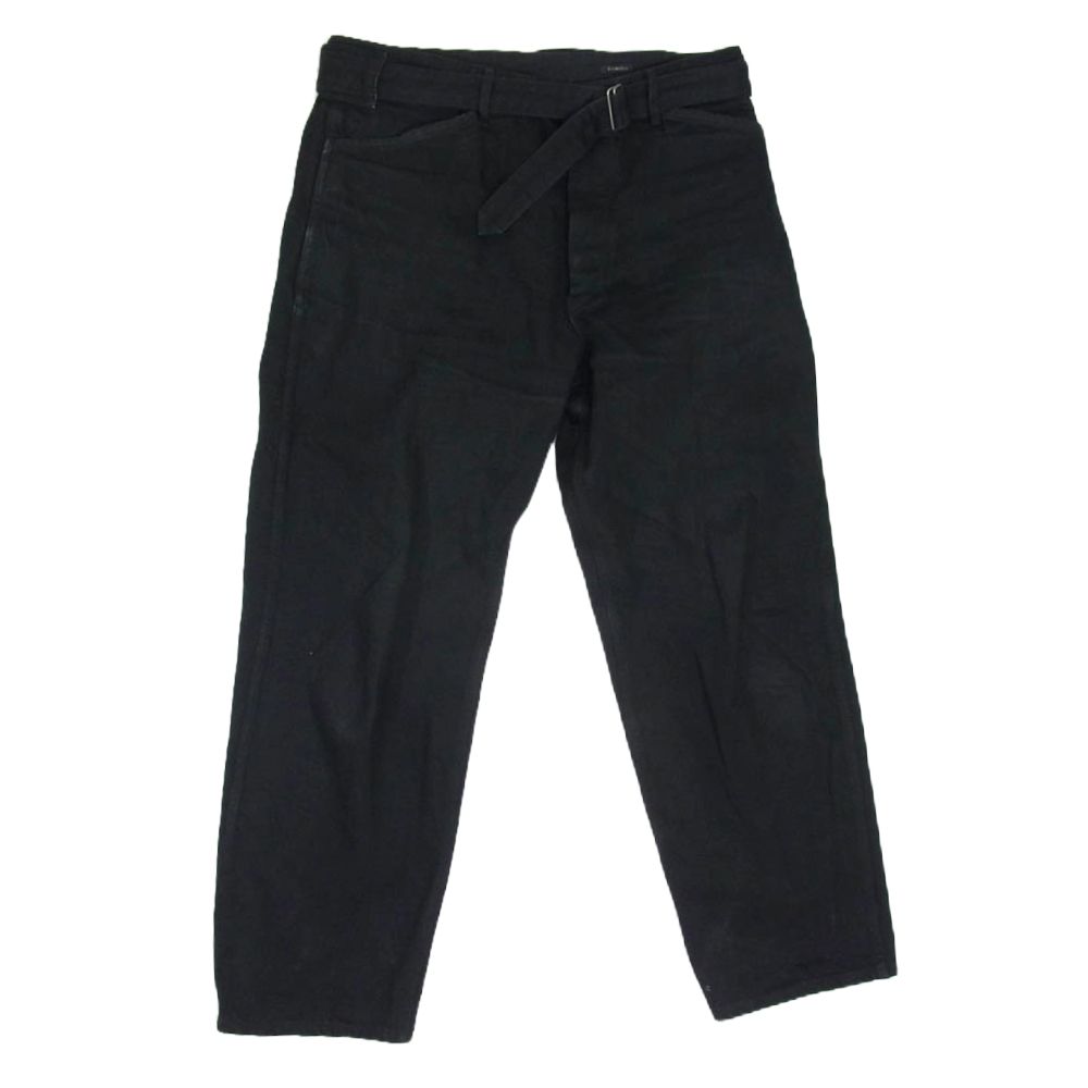 COMOLI コモリ N03-03003 BELTED DENIM PANTS ベルテッド デニム パンツ ブラック系 2
