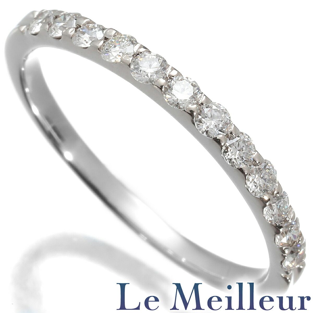 ハーフエタニティリング 指輪 ダイヤモンド 0.3ct Pt900 11号 中古  