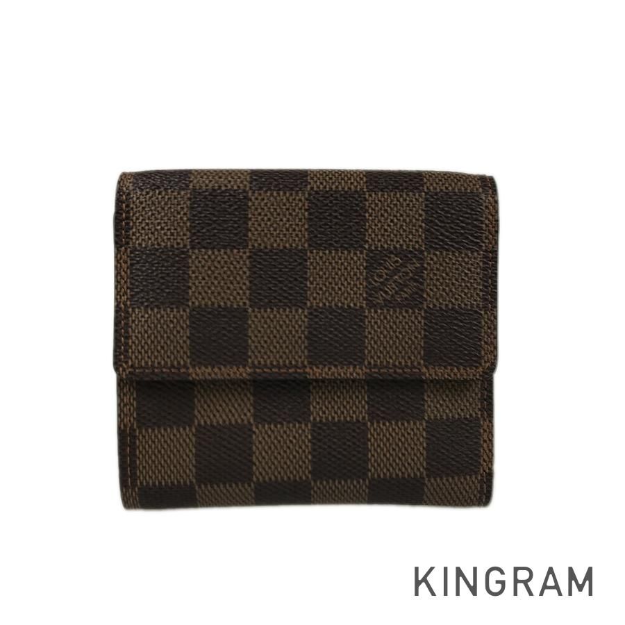 ルイ・ヴィトン LOUIS VUITTON ダミエ ポルト モネ ビエ カルト クレディ N61652 PVC 二つ折り財布 iz【中古】