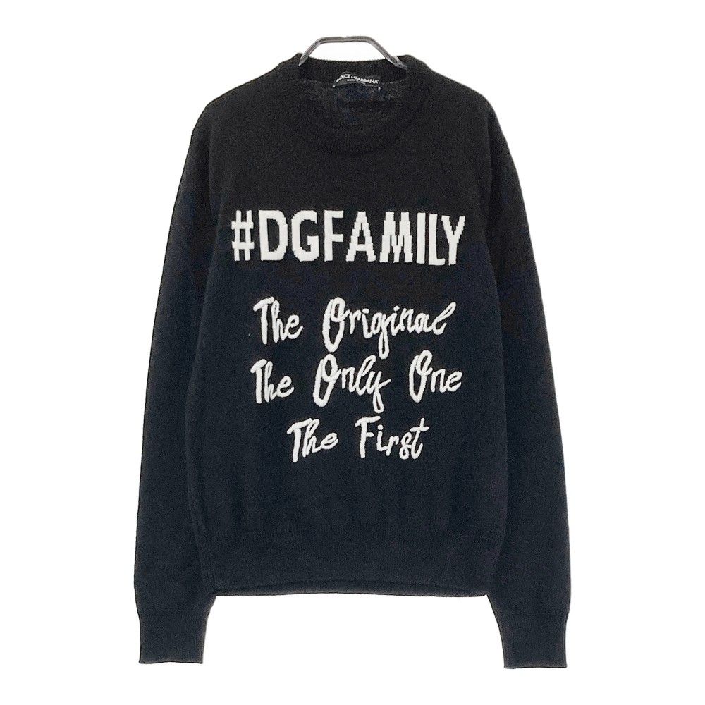 DOLCE u0026 GABBANA ドルチェ アンド ガッバーナ DG FAMILY ニット セーター  ブラック系 46 [240003001247] メンズ