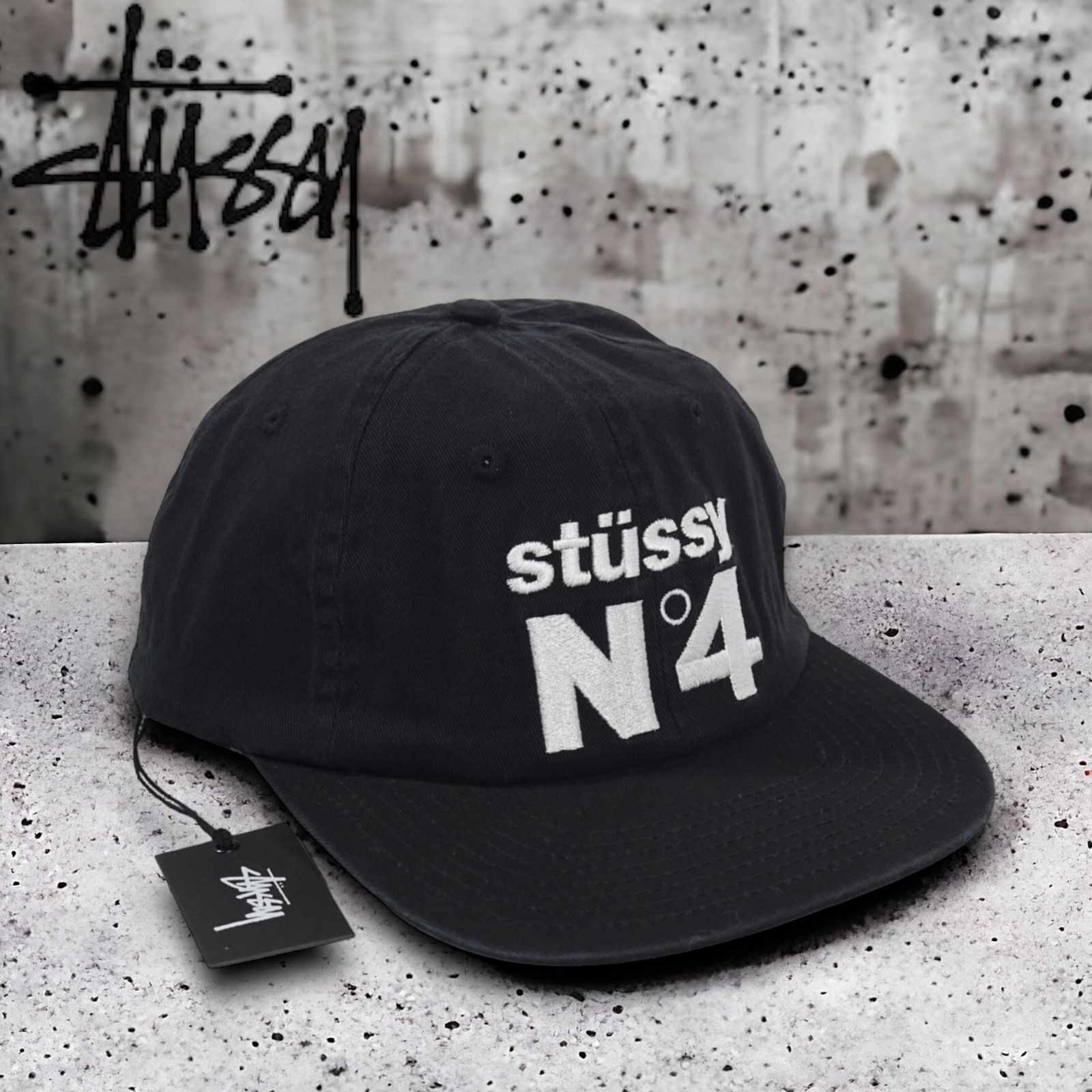 日本未発売】STUSSY No.4 LOW PRO CAP キャップ / ステューシー