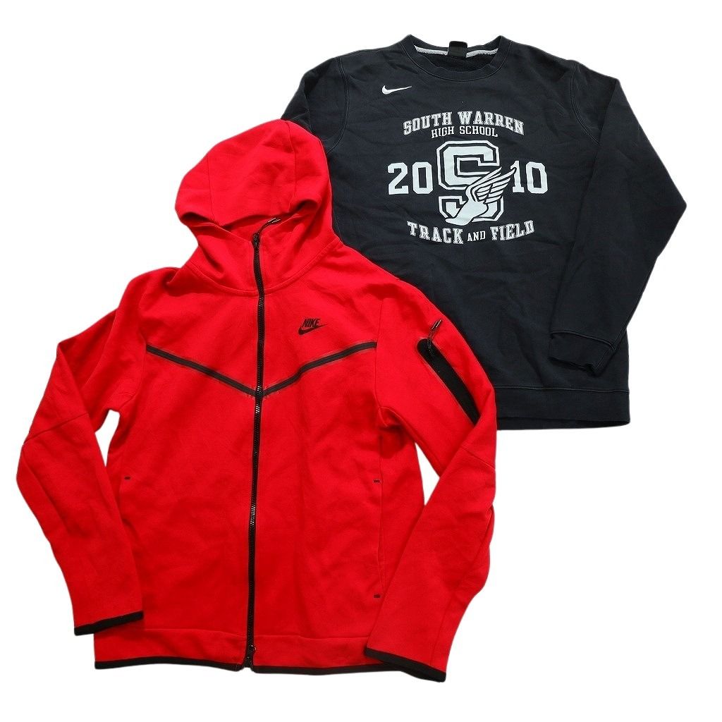 古着卸 まとめ売り ナイキ NIKE スウェット 8枚セット メンズ M デッドストック フーディー フルジップ チームロゴ 古着 NC0973