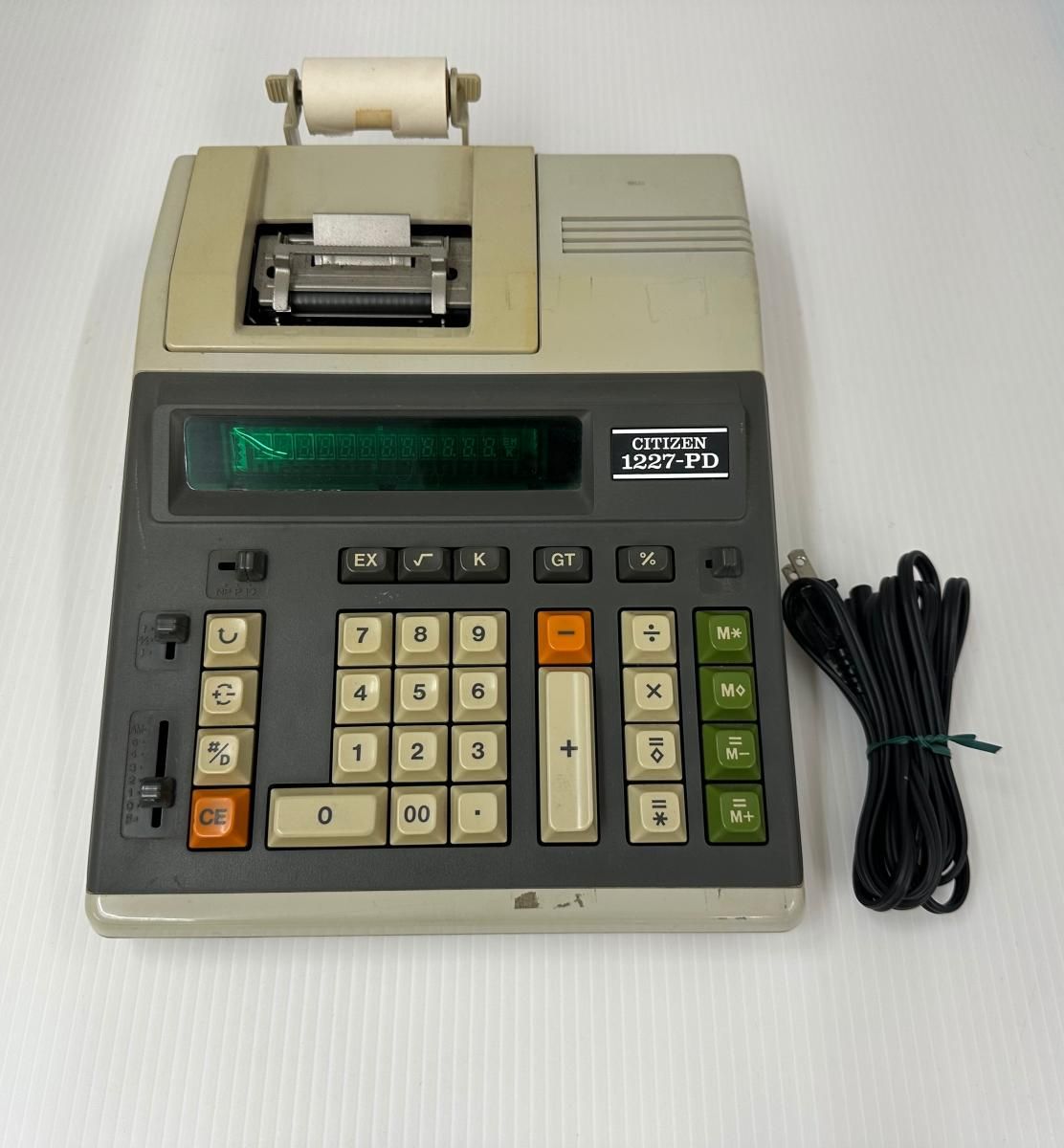 【実動品・希少・昭和レトロ・1977年 昭和51年製造】卓上電子計算機 レトロ】 ジャンク品 CITIZEN シチズン 電子計算機 1227-PD 1978