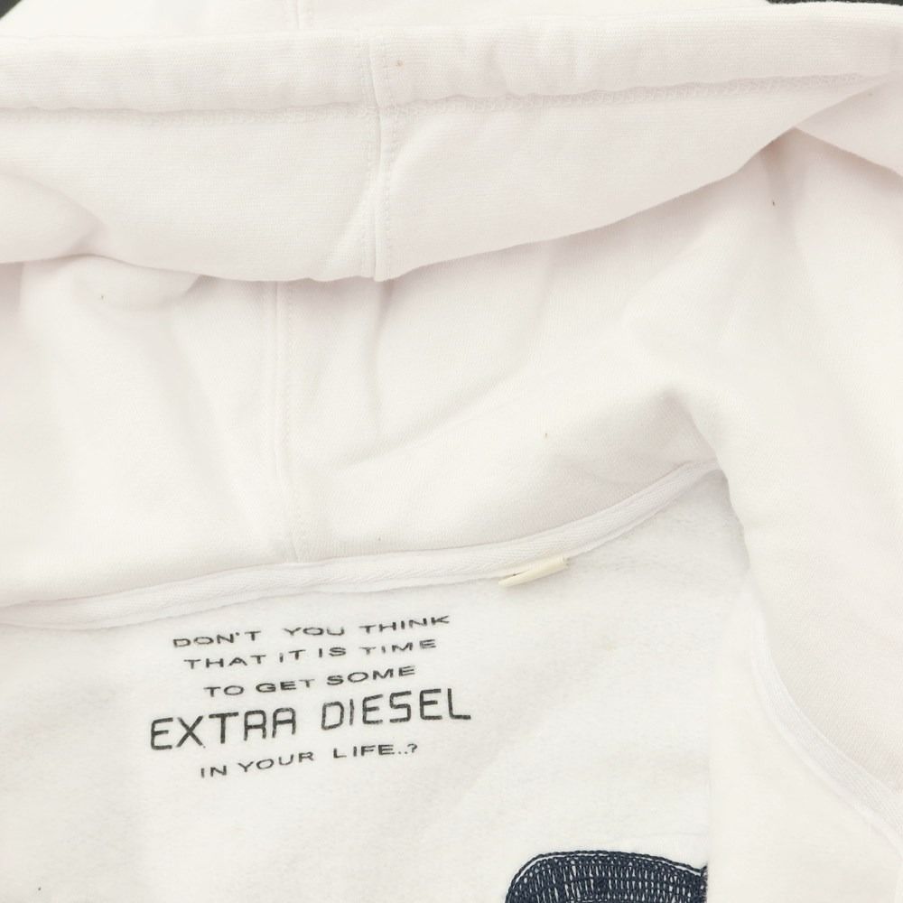 中古】ディーゼル DIESEL コットン ジップアップ パーカー ホワイト