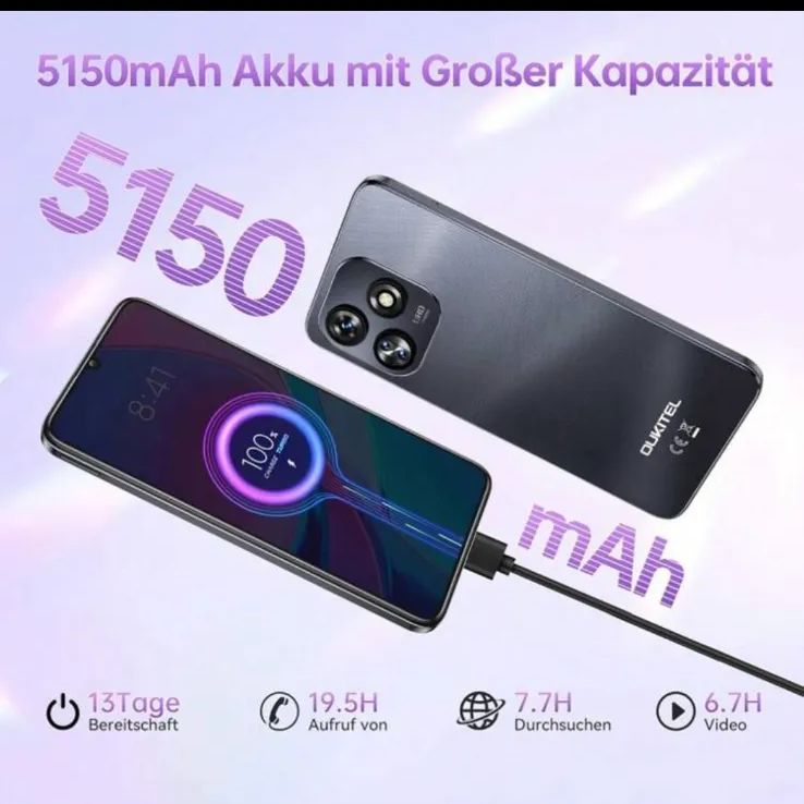 OUKITEL C51 SIMフリー スマートフォン、6.8インチHD+