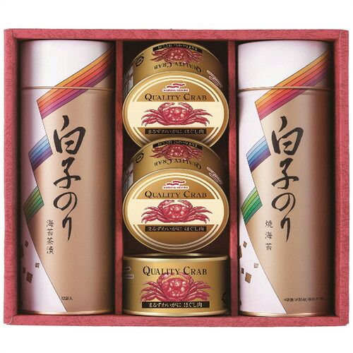 お取り寄せギフトA 白子のり のり お茶漬け かに缶詰合せ SN-600 A4