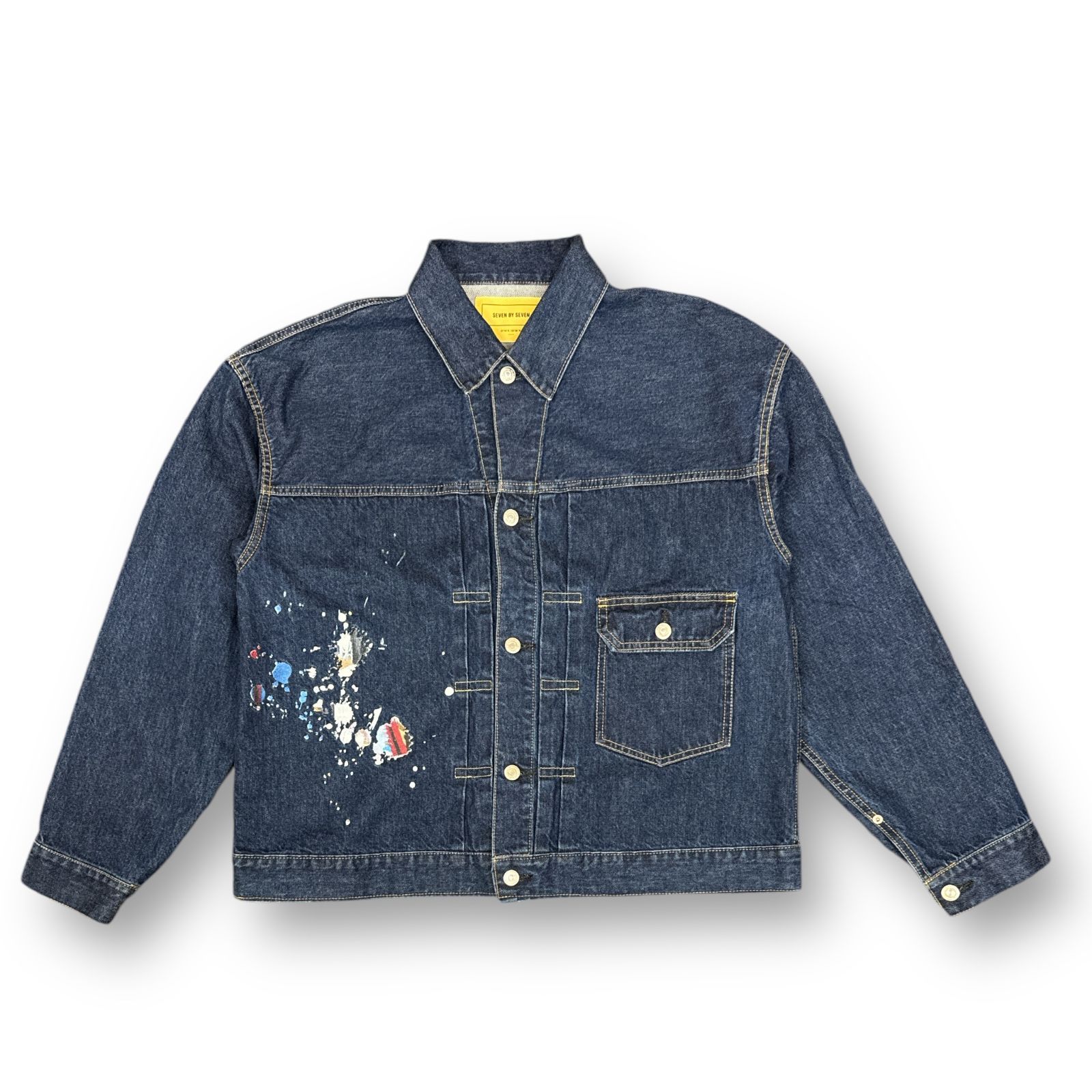 定価50600円 SEVEN BY SEVEN PAINT DENIM JACKET ペイントデニム