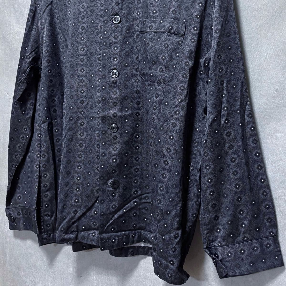 lad musician 2217-123/サテンパジャマシャツ/42/レーヨン LAD