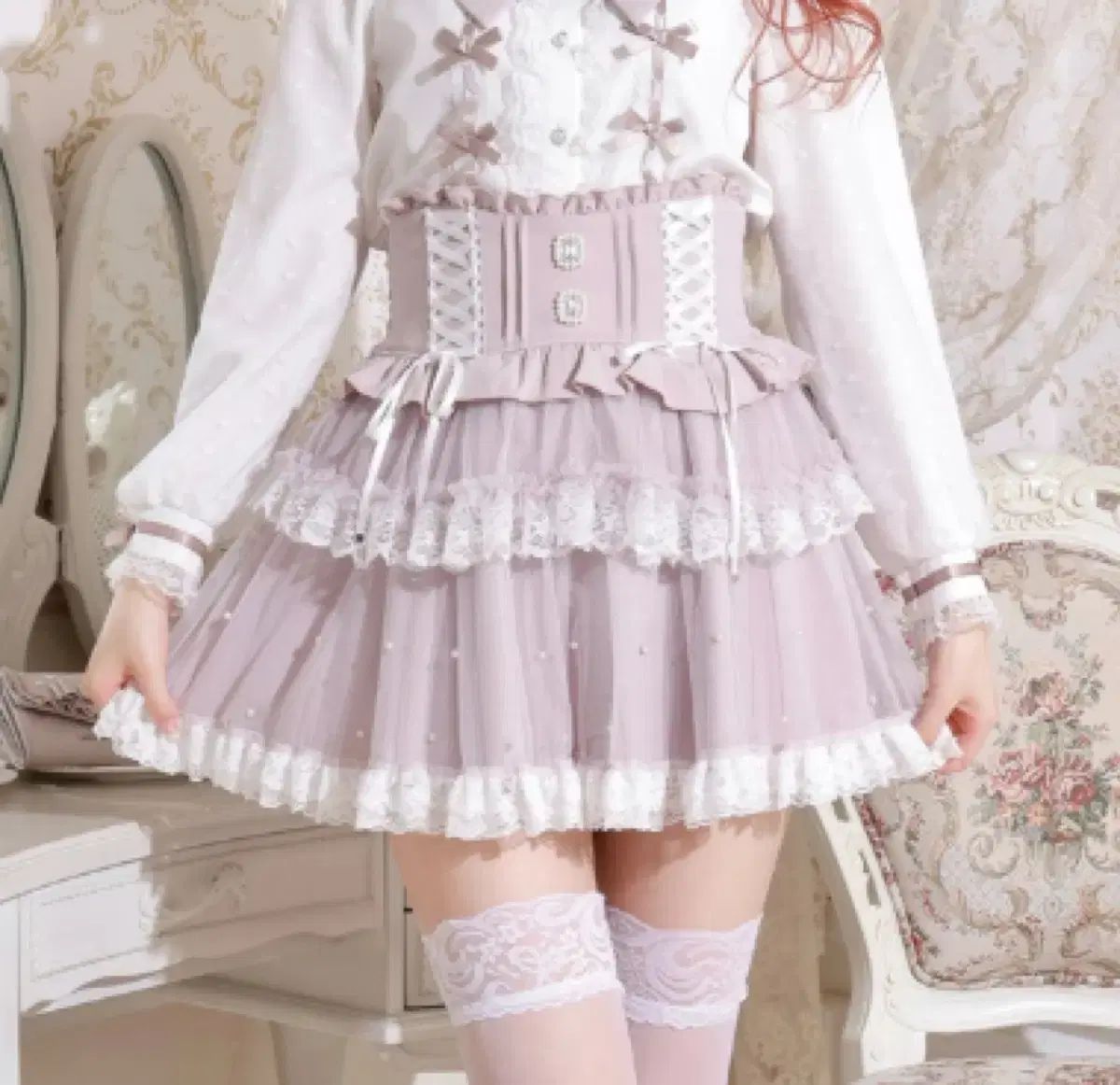 NOEMIE ノエミー 百 リボン パール タルティアード スカファン