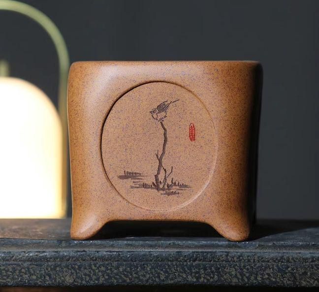 正方形鉢 紫砂の鉢盆栽鉢 植木鉢 小品盆栽鉢 大品盆栽鉢 台湾紫砂の鉢