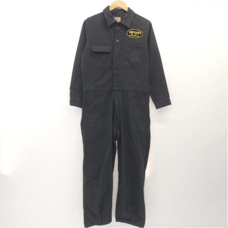 【中古】VANSON オールインワン つなぎ M グレー バンソン[10]