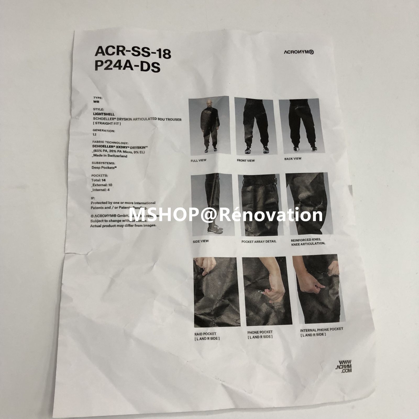 Acronym P24A-DS Articulated BDU Trousers - メルカリ Acronym P24A-DS Articulated BDU Trousers - メルカリ