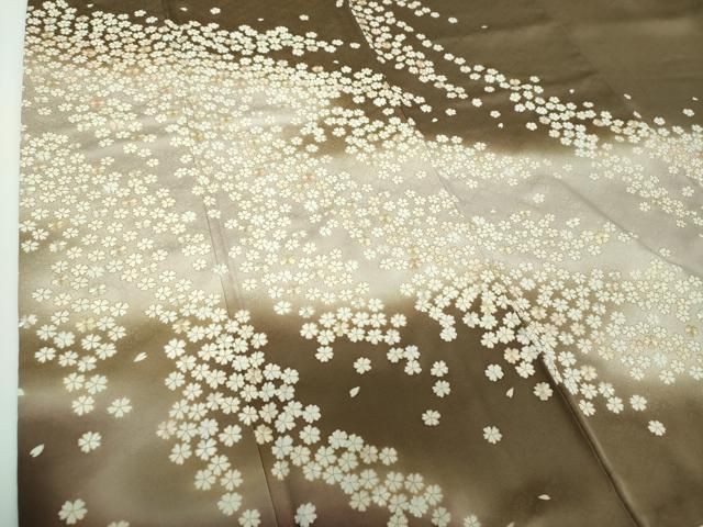 平和屋着物○訪問着 刺繍 舞桜 暈し染め 金彩 正絹 逸品 DAAX4459ps