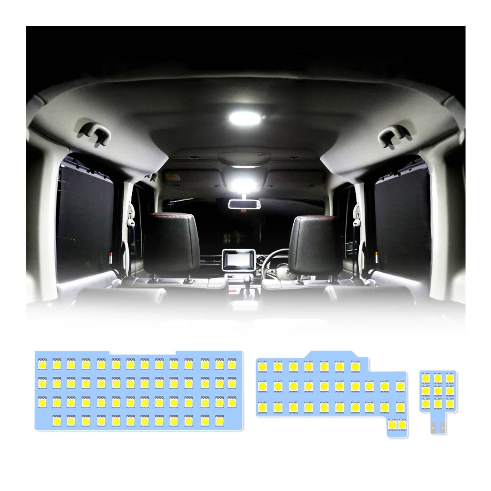 【人気商品】LEDバルブ 内装 純正交換 カスタムパーツ 爆光 取付簡単 6000K 白 ホワイト 取付書付き 室内灯 ルームランプセット 3点セット LED LED 用 (スズキ アレアワゴンMM32S/42S/53S マツダ スペ
