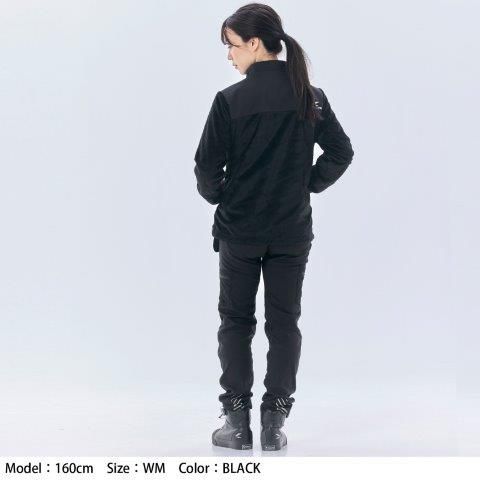 人気 e-HEAT フリース インナーパーカ ブラック/グレー WLサイズ